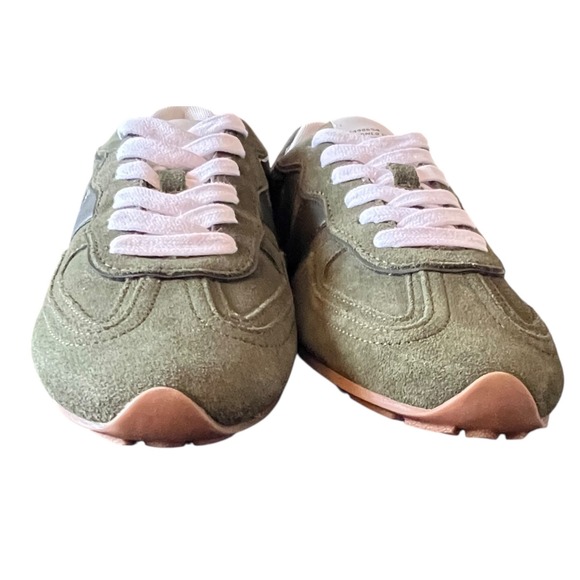 Steve Madden Abbi Womens Sneakers Olive Multi Green Suede Retro Jogger 8.5 NEW - Picture 4 of 16